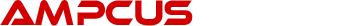 Ampcus Cyber Red White text logo