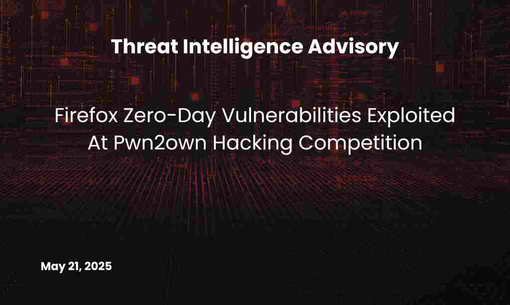 Firefox Zero-Day Vulnerabilities Exploited At Pwn2own Hacking Competition