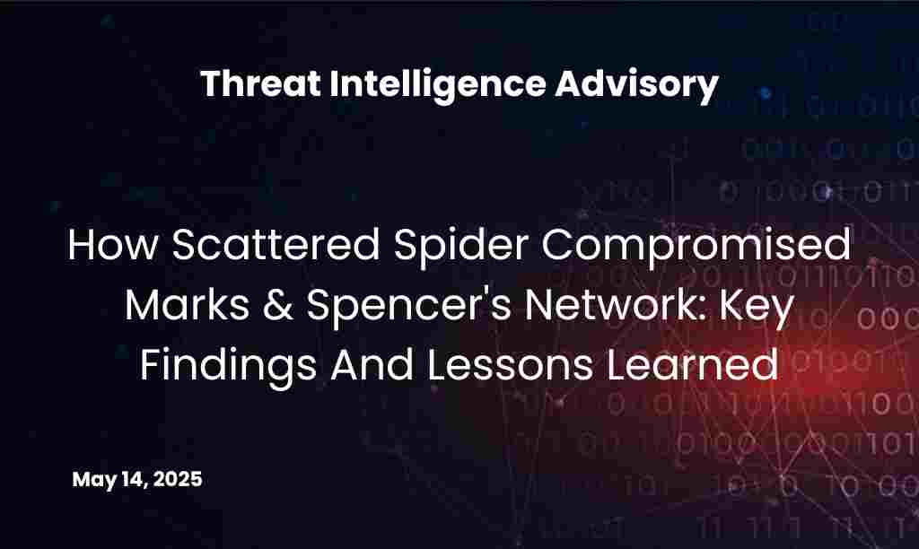 How Scattered Spider Compromised Marks & Spencer's Network Key Findings And Lessons Learned