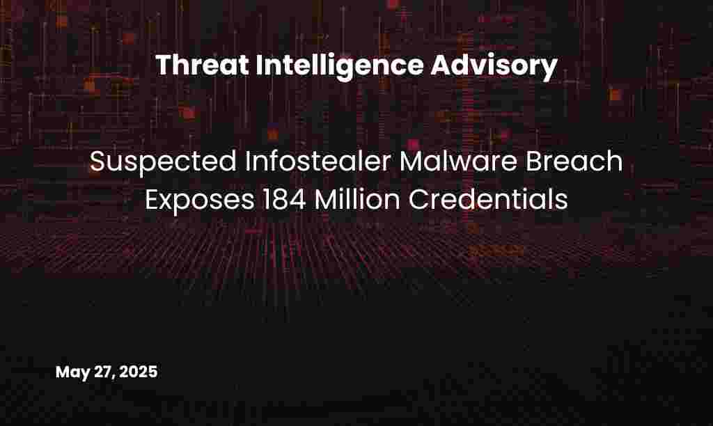 Suspected Infostealer Malware Breach Exposes 184 Million Credentials