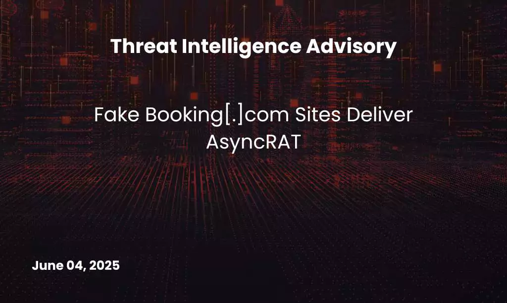 Fake Booking[.]com Sites Deliver AsyncRAT