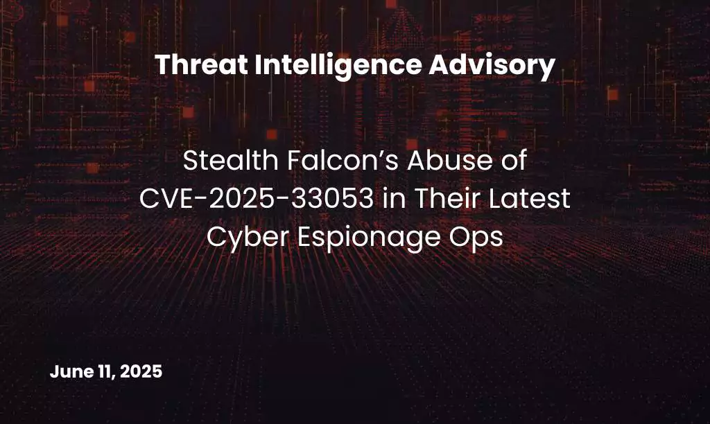 Stealth Falcon’s Abuse of CVE-2025-33053