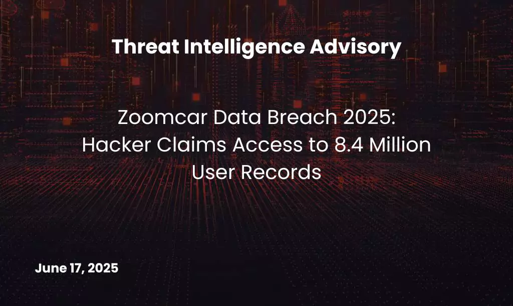 Zoomcar Data Breach 2025