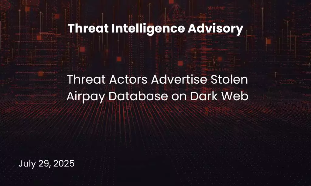 Threat Actors Advertise Stolen Airpay Database on Dark Web