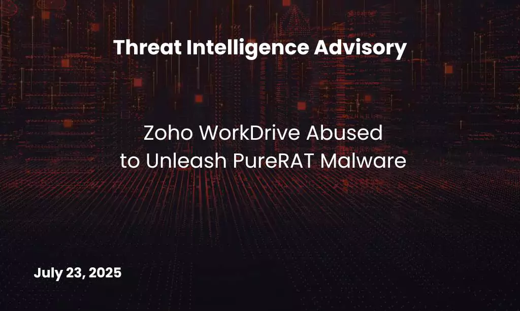 Zoho WorkDrive Abused to Unleash PureRAT Malware