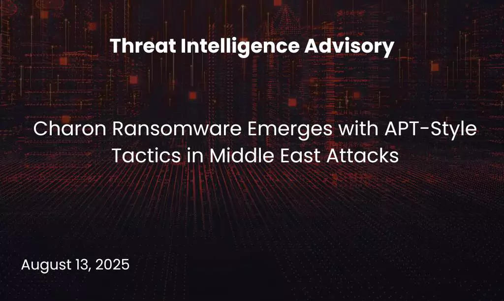 Charon Ransomware Emerges with APT-Style Tactics in Middle East Attacks