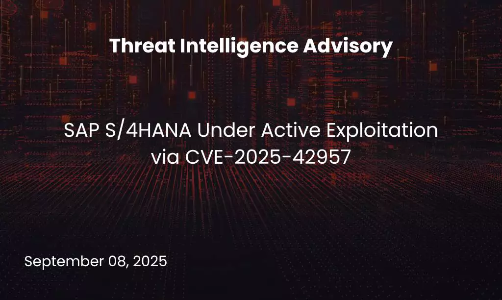 SAP S-4HANA Under Active Exploitation via CVE-2025-42957