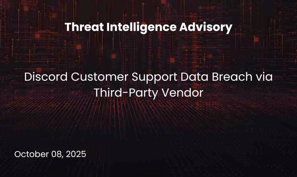 Discord Customer Support Data Breach via Third-Party Vendor