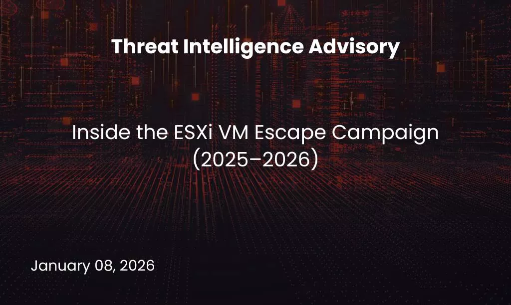 Inside the ESXi VM Escape Campaign