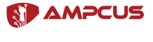 Ampcus Cyber Red White logo
