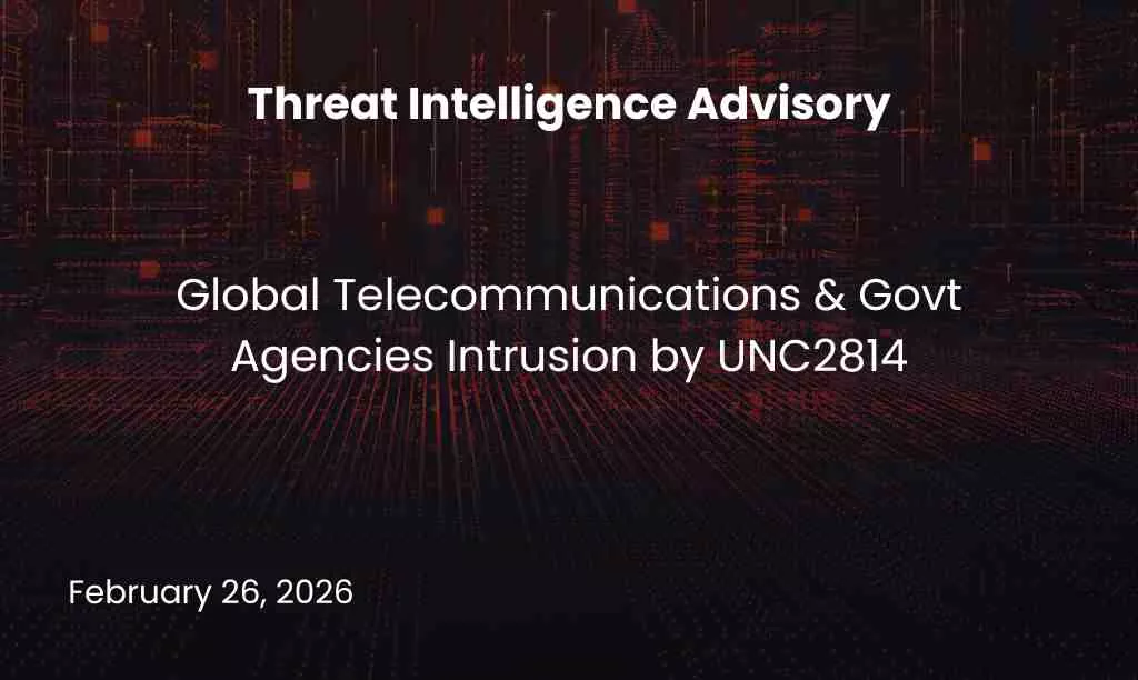 Global Telecommunications & Govt Agencies Intrusion by UNC2814