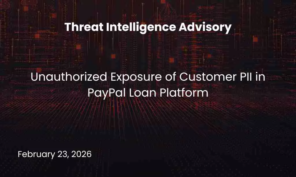 Unauthorized Exposure of Customer PII in PayPal Loan Platform