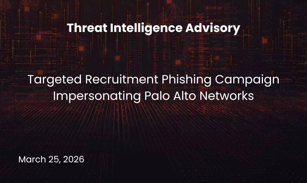 Targeted Recruitment Phishing Campaign Impersonating Palo Alto Networks