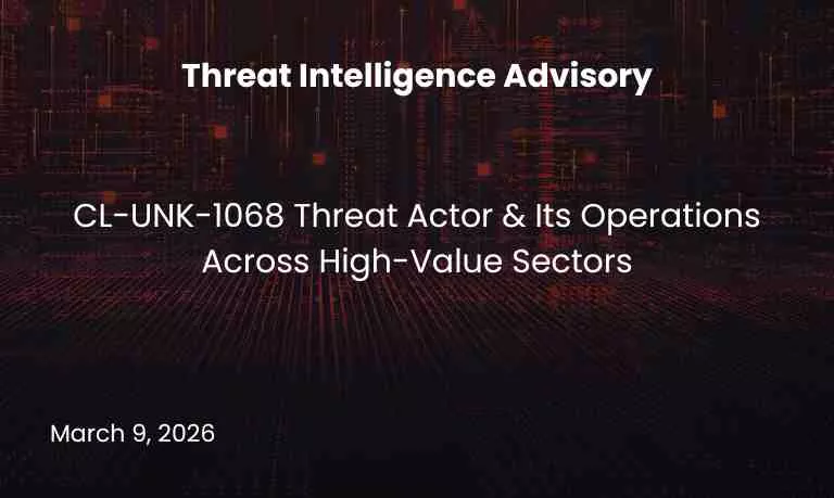 CL-UNK-1068 Threat Actor & Its Operations Across High-Value Sectors