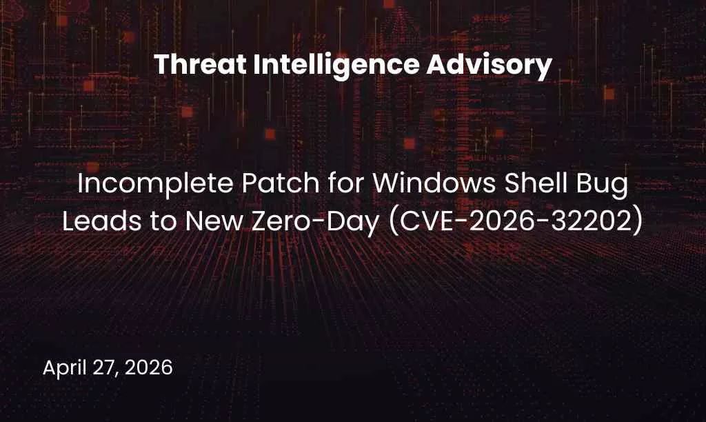 Incomplete Patch for Windows Shell Bug Leads to New Zero-Day (CVE-2026-32202)