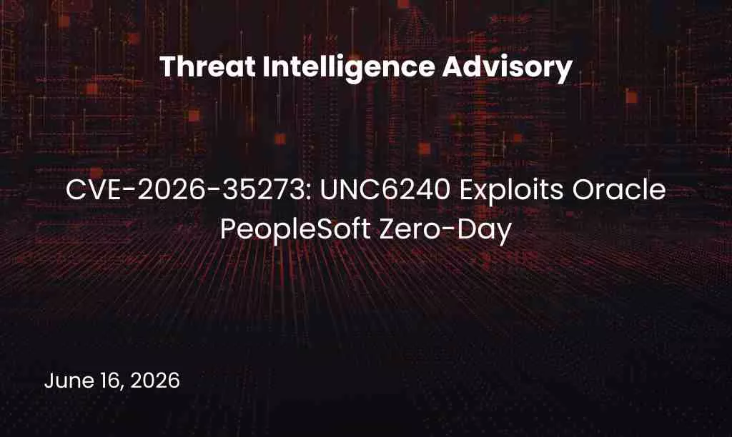 CVE-2026-35273: UNC6240 Exploits Oracle PeopleSoft Zero-Day
