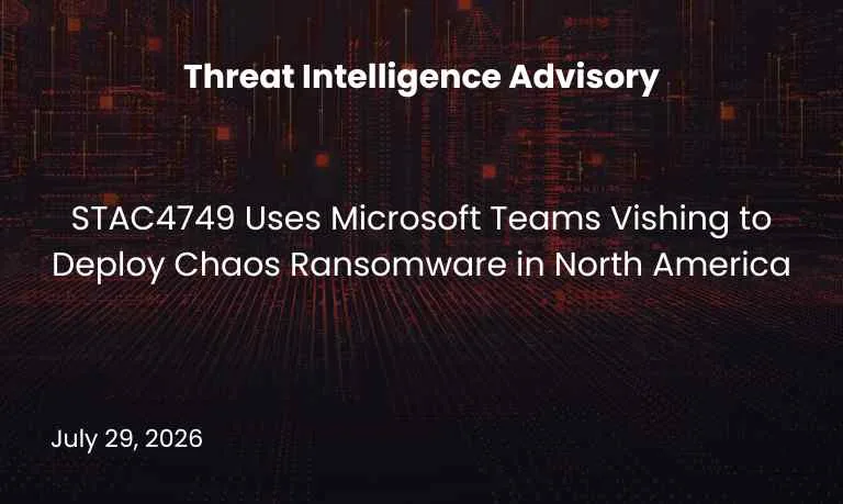STAC4749 Uses Microsoft Teams Vishing to Deploy Chaos Ransomware in North America