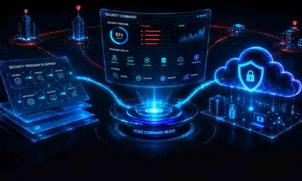 how does vciso build and operate security program without being on site every day 1
