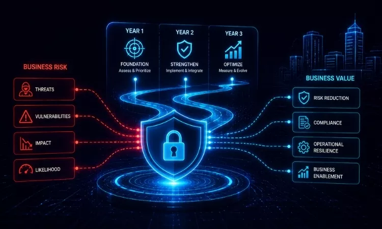 three year cybersecurity strategy business risk