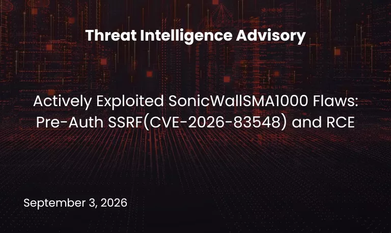 Actively Exploited SonicWall SMA1000 Flaws: Pre-Auth SSRF (CVE-2026-83548) and RCE