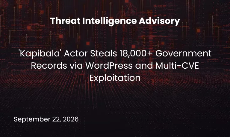 'Kapibala' Actor Steals 18,000+ Government Records via WordPress and Multi-CVE Exploitation
